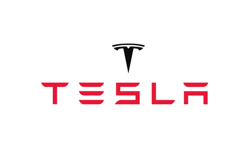 the-tesla-logo-is-shown-on-a-white-background