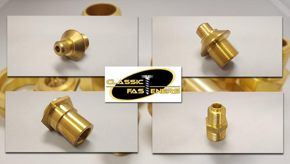 brass pipe fittings, nuts and bolts from Classic Fasteners